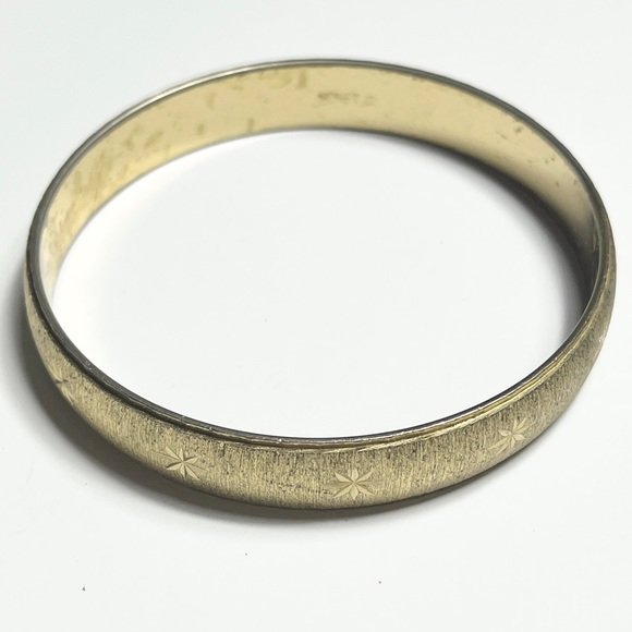 Vintage Monet engraved bangle bracelet